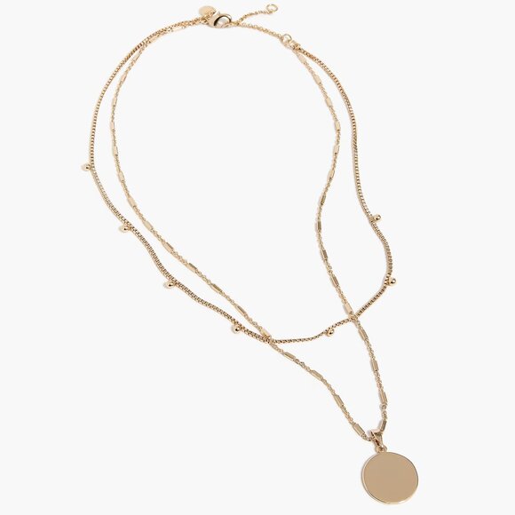 J. Crew Double-layer Coin Necklace/NWT - Picture 1 of 7